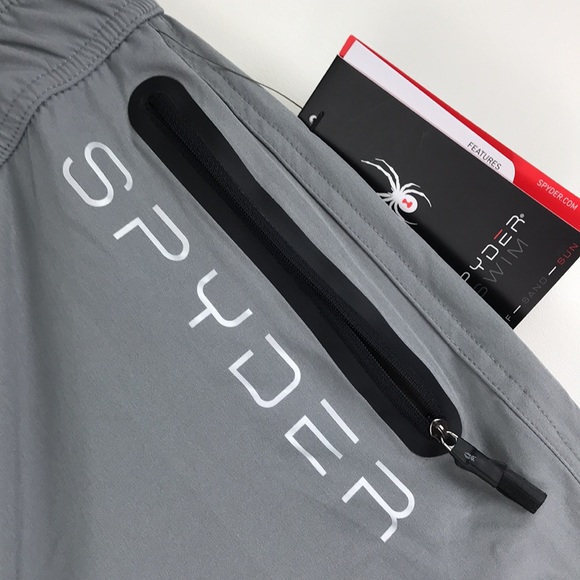 SPYDER Side Logo Hybrid Board Shorts Grey NWT - Picture 3 of 14